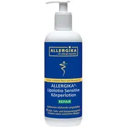 Allergika Lipolotio Sensitive 500 ML - Medizinische Körperpflege zur Stärkung der Hautbarriere bei Neurodermitis und Ekzemen. Mit 10% Glycerin für intensive Feuchtigkeit und beruhigendem Bisabolol.