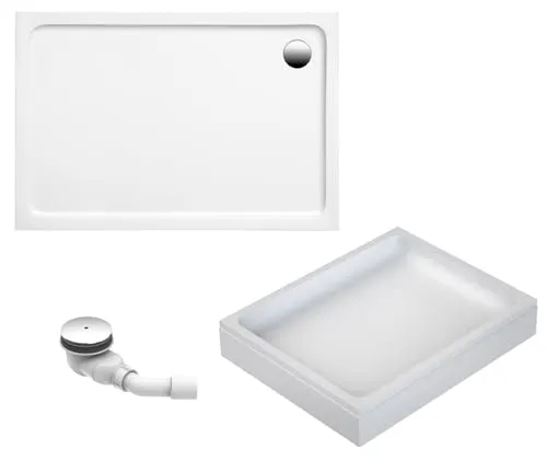 Schulte Duschwanne Adria 90x75 cm - Whirlpool-Badewanne aus hochwertigem Sanitäracryl, inkl. Wannenträger und rutschhemmender Oberfläche für sicheres Duschen – ideal für moderne Bäder.