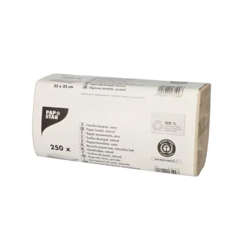 Handtuchpapier 250 Blatt 23 cm x 25 cm grau Zick Zack, 1-lagig