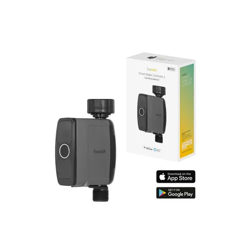 Hombli Smart Water Controller 2 - Grau - Bewässerungsregler mit automatischer Gartenbewässerung, smarten Bewässerungsplänen und einfacher Installation für effiziente Wasserüberwachung.