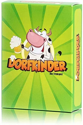 Spielehelden Dorfkinder Trinkspiel - das witzige Partyspiel für Erwachsene - Deckkartenspiele, sorgt mit 55 Karten für beste Laune bei jeder Feier - perfekt für Silvester oder Geburtstagsfeiern!