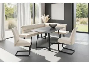 OTTO home Eckbankgruppe ENNO (4-tlg. Set, Tisch, Bank und 2 Stühle)