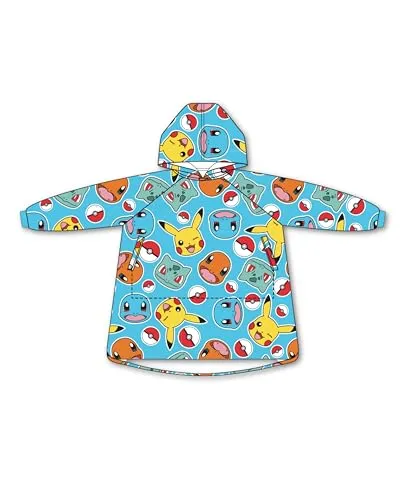 Pokemon Kapuzen-Fleecedecke 75x70 cm - Pikachu & Friends - Tagesdecken für Kinder 6-9 Jahre, flauschig und weich mit Kapuze und Tasche, ideal für kuschelige Gaming-Abende.