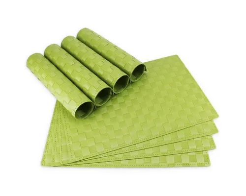 matches21 HOME & HOBBY Platzset Tischsets MODERN 8er Set Hell-grün als Tischuntersetzer, (8-St), Abwaschbare Platzsets als Tischunterlagen für Ess-Tisch Tisch-Deko