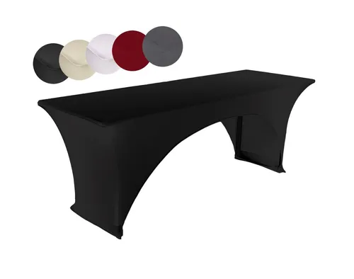 TexDeko Bierzeltgarnitur-Hussen Stretch Biertischhusse (nur Tisch) mit verstärkten Fußtaschen, strapazierfähig, waschbar & pflegeleicht