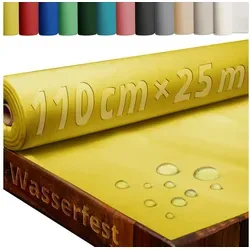 DecoHomeTextil Heimtextilmanufaktur Tischdecke Rolle Vliesstoff Tischläufer Vlies wasserabweisend gelb 110 cm x 2500 cm