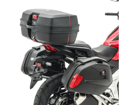Bagtecs Topcase Set SCB8 Motorrad Koffer + Kofferträger - Topcase Set für Motorräder: inklusive 2 Seitenkoffern und einem 45L wasserdichten Topcase, ideal für sicheren Gepäcktransport und perfekten Schutz bei jedem Wetter.