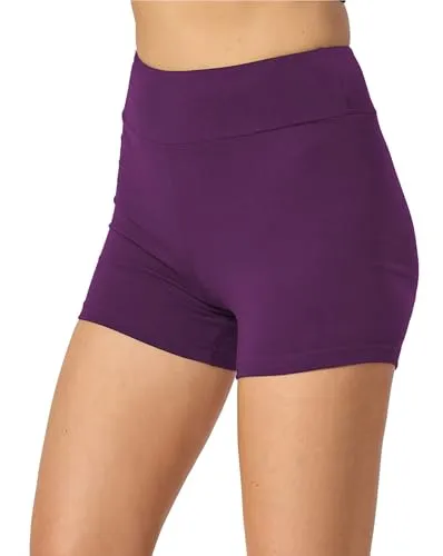 Merry Style Damen Shorts Radlerhose Unterhose Hotpants Kurze Hose Boxershorts aus Baumwolle MS10-359 (Purpur,XS)