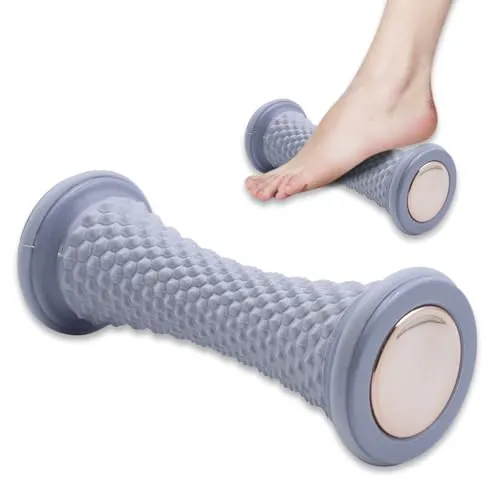 Vlecexs Fußmassagerolle, 2 Stück Faszienrolle Fuß, Tragbare Druckpunkt Massage Roller für Linderung von Plantarfasziitis Fußgewölbeschmerzen Myofaszialem Schmerzen