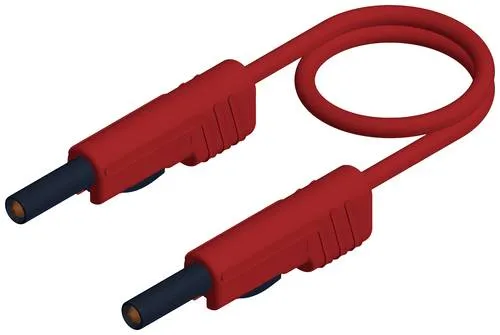 Hirschmann Test & Measurement MLB 50/1V rt Messleitung Lamellenstecker 4mm Lamellenstecker 4mm 0.50m Rot 1St.