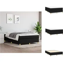 vidaXL Boxspringbett Schwarz 140x190 cm Stoff von vidaXL