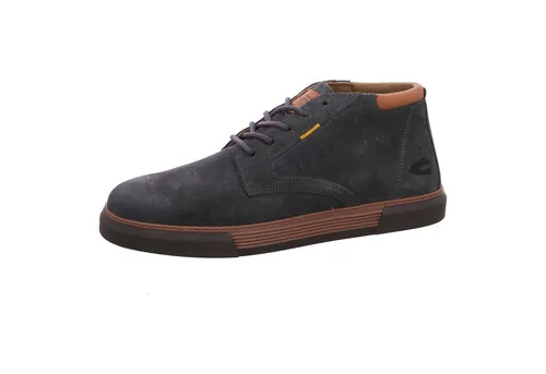 camel active Herren Hoher Sneaker aus Veloursleder Grau - Wanderschuhe aus hochwertigem Veloursleder mit Logoprägung, bequemes Microfutter und kontrastreiche Sohle für optimalen Tragekomfort.