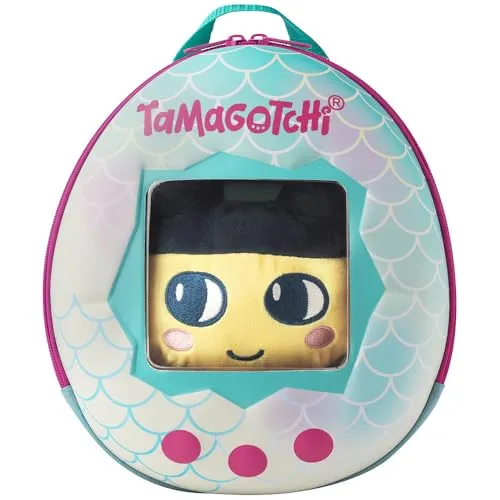 Bandai – Tamagotchi 3-in-1 Rucksack mit Mametchi-Plüschtier – Kawaii Geschenkidee für Kinder ab 8 Jahren - Entdecke den Tamagotchi 3-in-1 Rucksack! Mit stilvollem Ei-Design und einem süßen Mametchi-Plüschtier. Ideal für Schule und Ausflüge, bietet er genügend Platz für deine Essentials und ist bequem zu tragen.