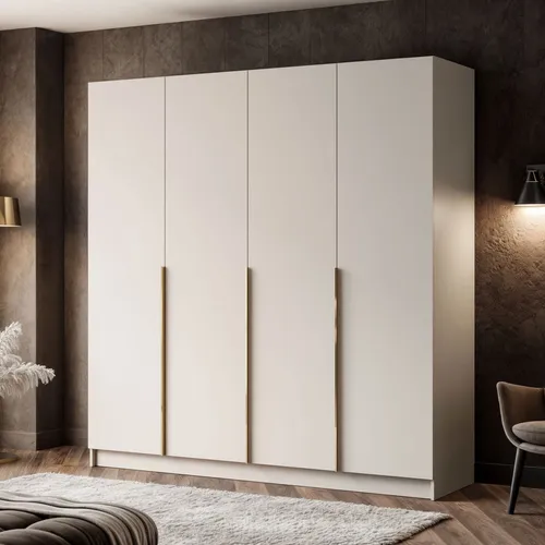 Produktbild Kippbarer Kleiderschrank AUREL 4D KASCHMIR mit goldenen Chromgriffen