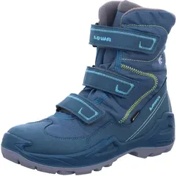 Lowa Milo HI GTX Kinder Winterstiefel Klettverschluss wasserdicht petrol/arktis 39 - Blau - 39