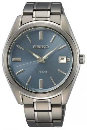 Seiko Herren Klassisch Titan Kleid Armbanduhr 48mm - Armbanduhren für Herren, elegantes Design mit wasserdichtem Gehäuse und robustem Titanmaterial, ideal für besondere Anlässe.