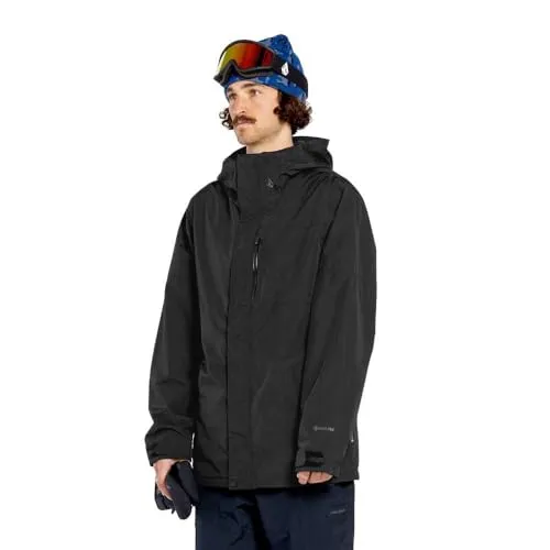 Volcom Herren L Insulated Relaxed Fit Gore-Tex Snowboardjacke, Schwarz, Größe S