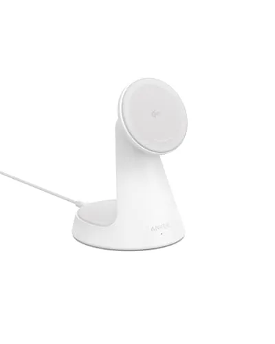 Anker MagGo 2-in-1 Ladegerät - Kabelloses Qi-Ladegerät mit 15W Schnellladefunktion, ideal für iPhone 16/15/14/13/12 und AirPods Pro. Einstellbarer Ständer für den perfekten Blickwinkel.