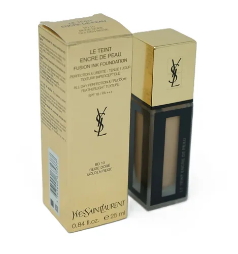 YSL Le Teint Encre de Peau All Day Perfection Foundation SPF18 Golden Beige BD10 - Hochwertige Foundation in Golden Beige BD10 für einen makellosen Teint. Ideal für den täglichen Einsatz, sorgt für ein langanhaltendes, perfektes Finish.