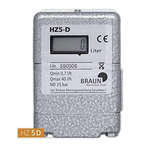 Ölzähler HZ 5 D mit LCD Digitalanzeige (0,7-40 l/h)