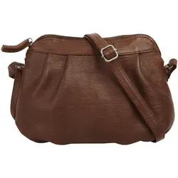 X-ZONE Umhängetasche aus echtem Leder für Damen - Umhängetasche aus 100% echtem Leder, kompakte Größe von 26 x 18 x 5 cm, ideal für Alltag und Partys mit praktischer Aufteilung und verstellbarem Riemen.