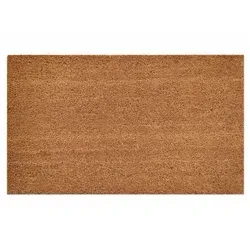 Türvorleger 100% Kokosmatte 60x40 - 100x80 cm rutschfest Fußabtreter Schmutzfangmatte natur Latex : 60 x 90 cm