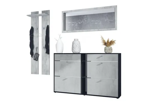 Vladon Garderoben-Set Orlando in grau von Vladon