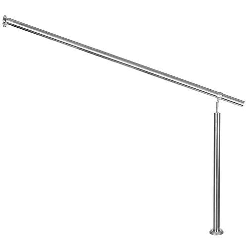 Edelstahl Handlauf Treppengeländer mit Wandhalterung, 200 cm