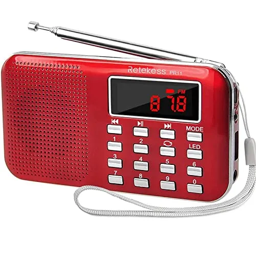 Retekess PR11 Tragbares Radio mit MP3-Player und Taschenlampe