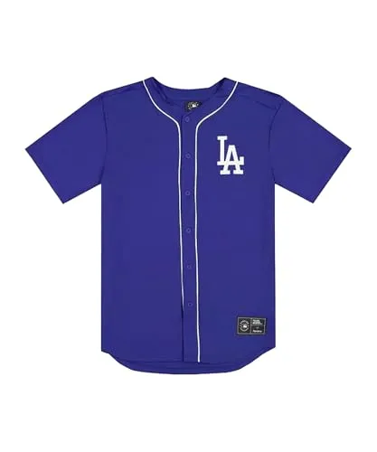 Fanatics MLB Los Angeles Dodgers Core Franchise Jersey Hemd in Blau, Größe L - Herren-Trickots für Sport-Fans, offizielles MLB Lizenzprodukt mit stylischem Team-Logo und regulärer Passform für optimalen Tragekomfort.