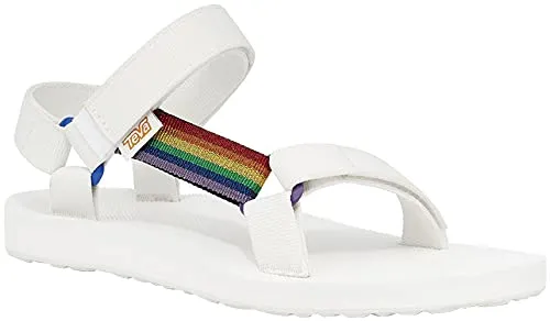 Teva Original Universal Pride Sandale Damen - Bequeme Damen-Sandale mit verstellbaren Riemen für die perfekte Passform. Ideal für Festivals und den Alltag, bietet sie Unterstützung und Traktion mit einer langlebigen Gummi-Außensohle.