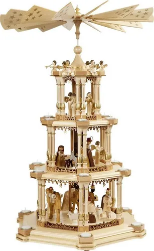 Richard Glaesser Weihnachtspyramide Barocke Spiegelpyramide Heilige Familie