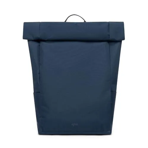 Rolltop-Rucksack navyblau - Stylischer und praktischer Rucksack für Camping und Outdoor-Aktivitäten, mit verstellbarem Rolltop für flexiblen Stauraum.