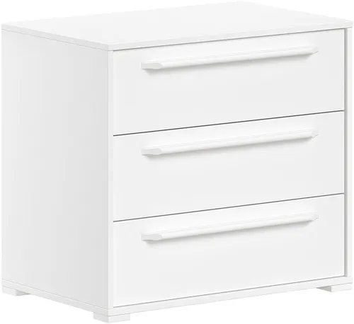 Vipack Schubkastenkommode SAM mit 3 Soft-Close Schubladen und viel Stauraum (B/H/T ca. 67,7x61,7x43 cm) in Eiche oder Weiß - Moderne Kommode SAM mit 3 geräumigen Soft-Close Schubladen. Ideal für ein aufgeräumtes Zuhause. Robuste Bauweise mit pflegeleichter Oberfläche in edlem Eiche- oder Weiß-Dekor.