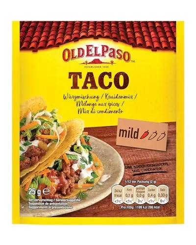Old El Paso Taco Würzmischung – 25 g für authentische Tacos in rot von Old El Paso