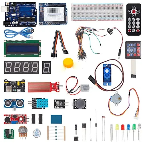 AZDelivery Elektronik Super Starter Kit - Mikrocontroller Board mit Stromversorgungsmodul, ideal für Einsteiger und kreative Projekte mit Motoren und Sensoren