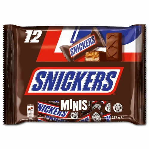  Snickers Minis, Riegel, Schokolade, 227g Beutel 15,29€/1kg