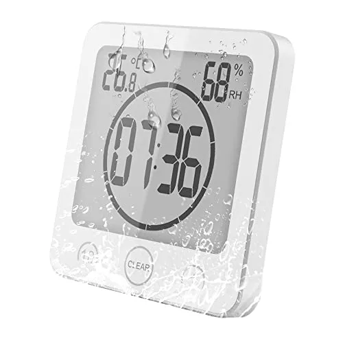 VORRINC Badezimmer Uhr mit Saugnapf