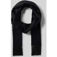 Fraas Cashmink Schal mit Kordelabschlüssen in Black, Größe 1 - Modeschal aus weichem Cashmink mit stilvollen Kordelabschlüssen, vielseitig kombinierbar und ideal für jeden Anlass.