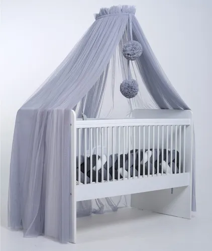 Baby Fancyroom Betthimmel aus 12 Meter Tüll in grau von Baby Fancyroom
