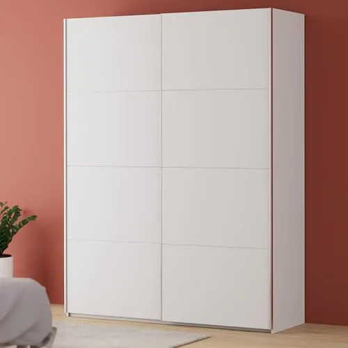 Forte FITTIO Kleiderschrank 180 – Moderner Schwebetürenschrank für Schlafzimmer - Mit 180 cm Breite bietet dieser Schwebetürenschrank ausreichend Stauraum und fügt sich dank des zeitlosen Designs in jede Einrichtung ein. Sanfte Türen und pflegeleichte Oberfläche machen ihn ideal für jedes Zuhause.