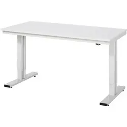 RAU Werktisch adlatus 300 elektrisch höhenverstellbar - Hochwertiger Werktisch mit Melaminharzbeschichtung, ideal für ergonomisches Arbeiten. Elektrisch höhenverstellbar und bis 300 kg belastbar – perfekt für jede Werkstatt.