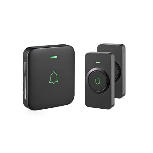 AVANTEK Kabellose Türklingel mit 2 Sendern und Plug-In-Empfänger