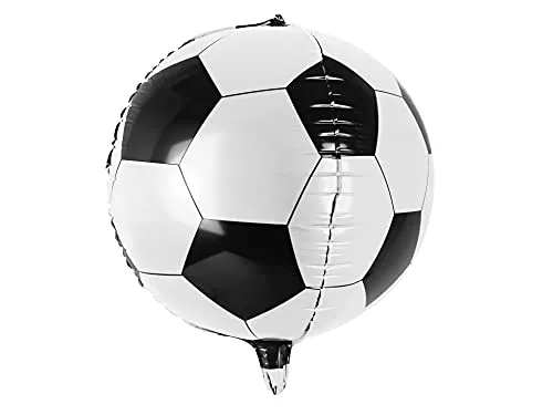 PartyDeco Folienballon Ball 40cm Geburtstag Fußball in gelb von PartyDeco