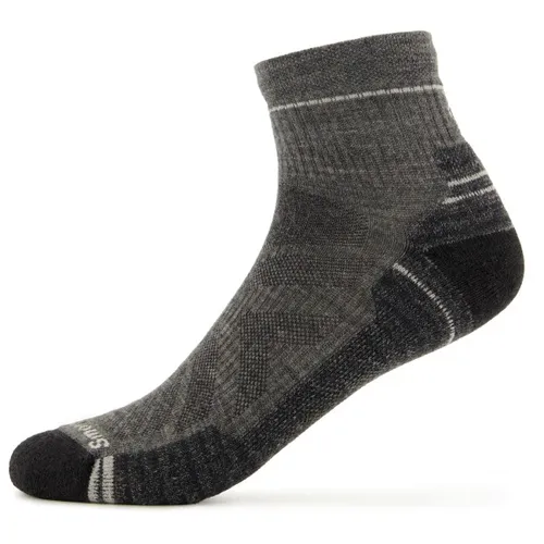 Smartwool Hike Light Cushion Ankle Wandersocken Unisex M - Kurze Wandersocken für optimales Fußklima und Komfort beim Wandern - nahtfreie Zehenbox, ideal für Speed Hiking, Farbe: Grau, Größe: M.