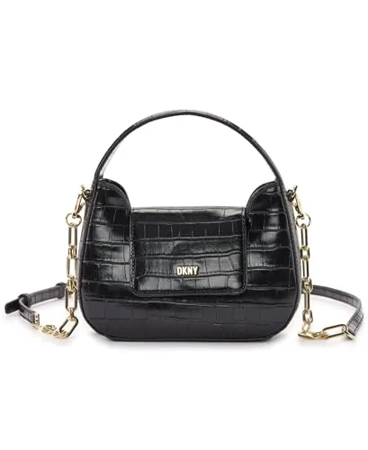 DKNY Women's Crescent Crossbody Shoulder Bag, Black
