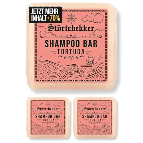 Störtebekker® Premium Shampoo Bar Tortuga - 3in1 Duschseife für Haare, Kopfhaut & Bart - Veganes, handgefertigtes Shampoo mit sanfter Reinigung und herrlichem Duft. Ideal für trockene Kopfhaut und perfekt für unterwegs.