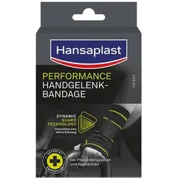 Hansaplast Sport Handgelenk-Bandage Gr S/M - Bandage zur Stabilisierung der Handgelenke, lindert Schmerzen und bietet kontrollierte Kompression. Atmungsaktiv und waschbar, ideal für Sport und Alltag.