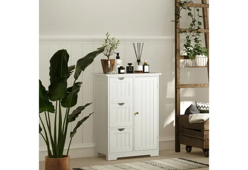 HOMCOM Badezimmerschrank mit Schublade