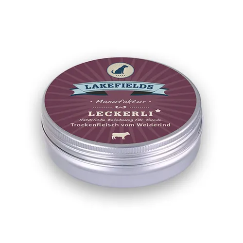 Lakefields Leckerli Trockenfleisch vom Weiderind, 50 g